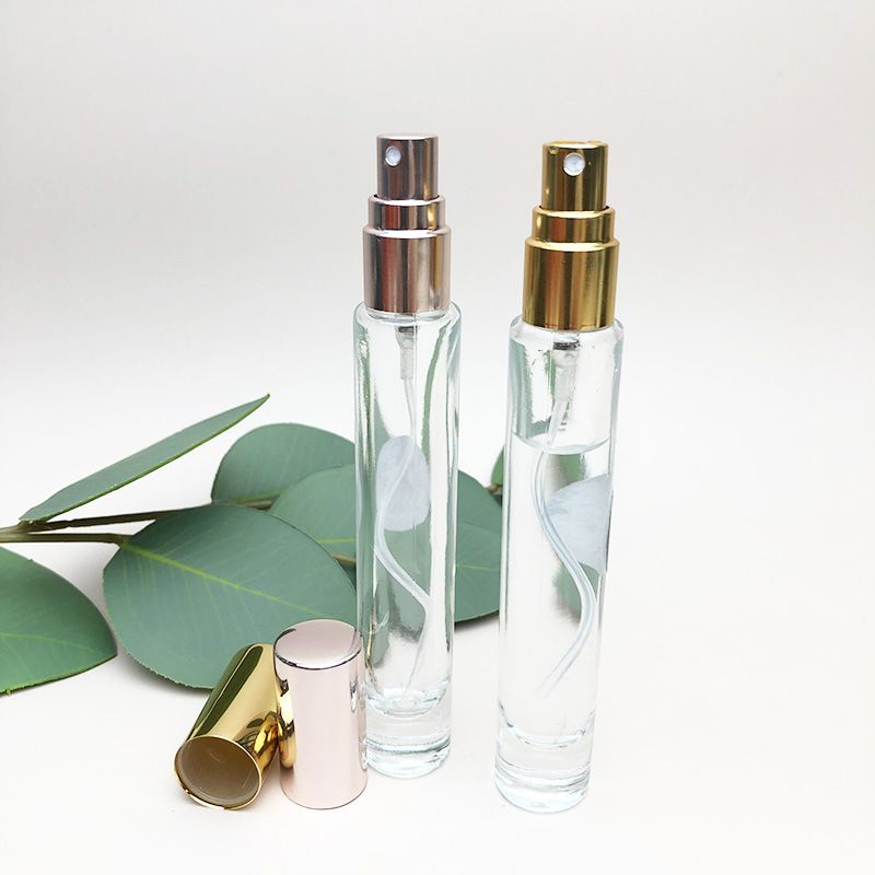 Rose gold cap empty glass spray bottle cosmetics mist spray bottle perfume bottle 10 ml spray