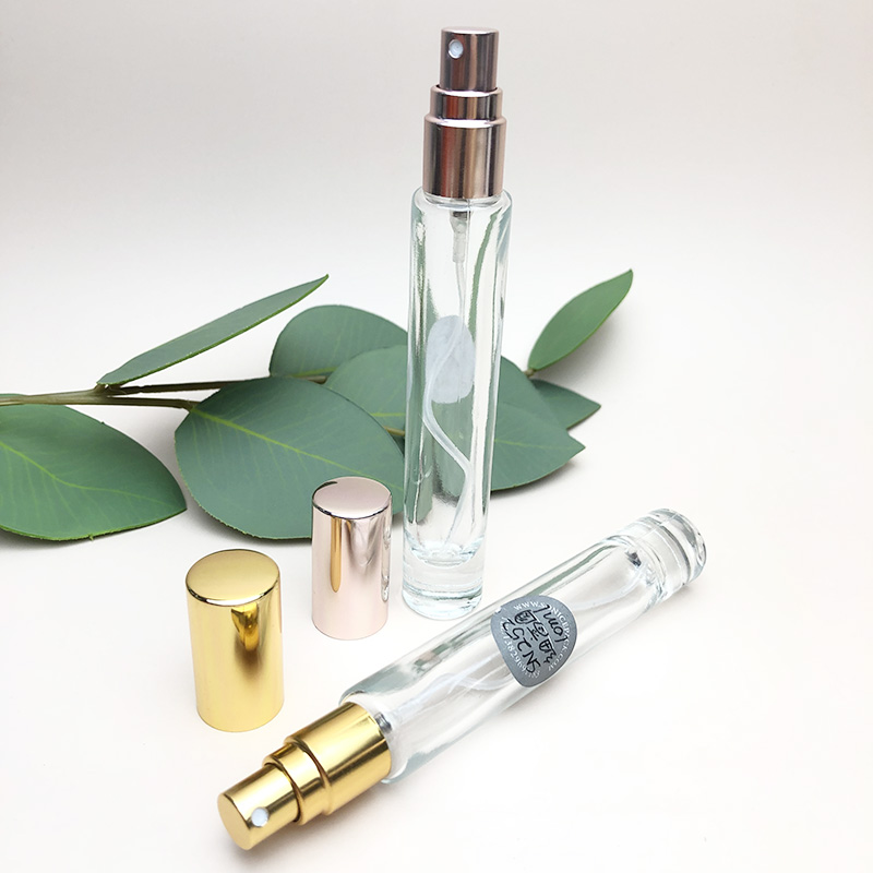 Rose gold cap empty glass spray bottle cosmetics mist spray bottle perfume bottle 10 ml spray