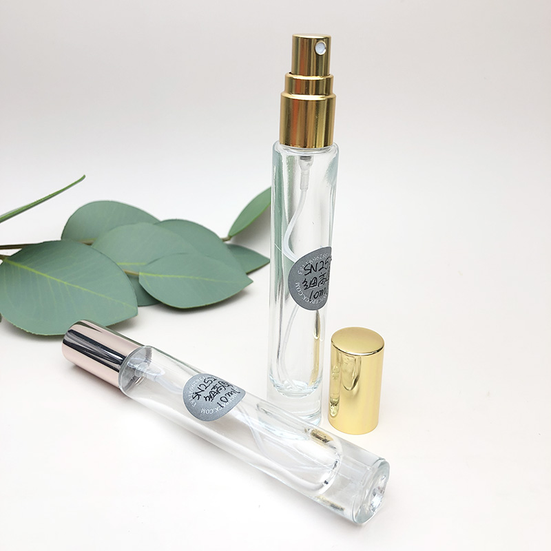 Rose gold cap empty glass spray bottle cosmetics mist spray bottle perfume bottle 10 ml spray