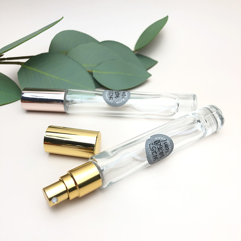 Rose gold cap empty glass spray bottle cosmetics mist spray bottle perfume bottle 10 ml spray
