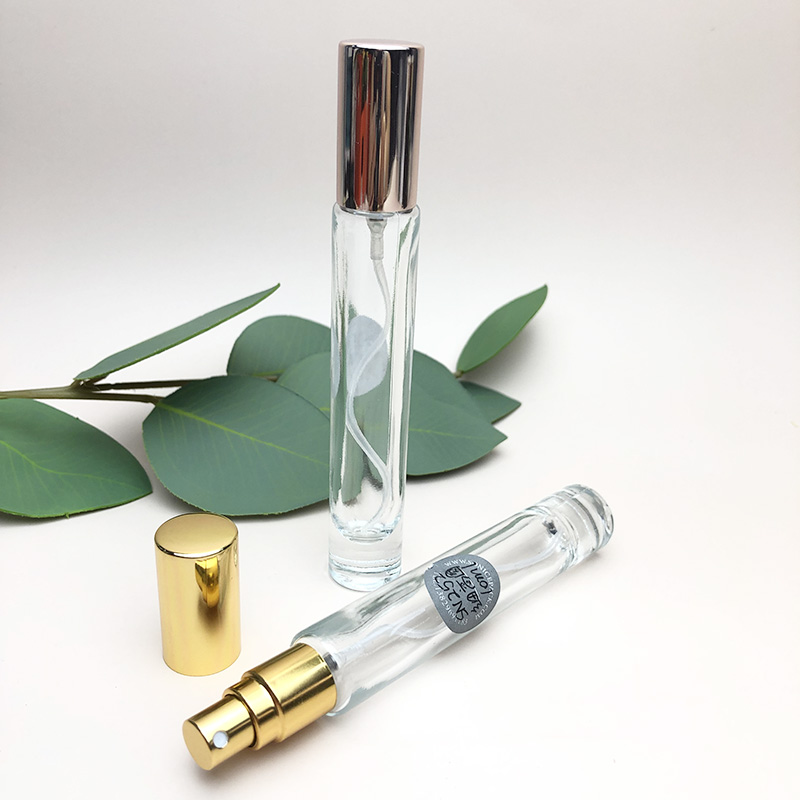 Rose gold cap empty glass spray bottle cosmetics mist spray bottle perfume bottle 10 ml spray