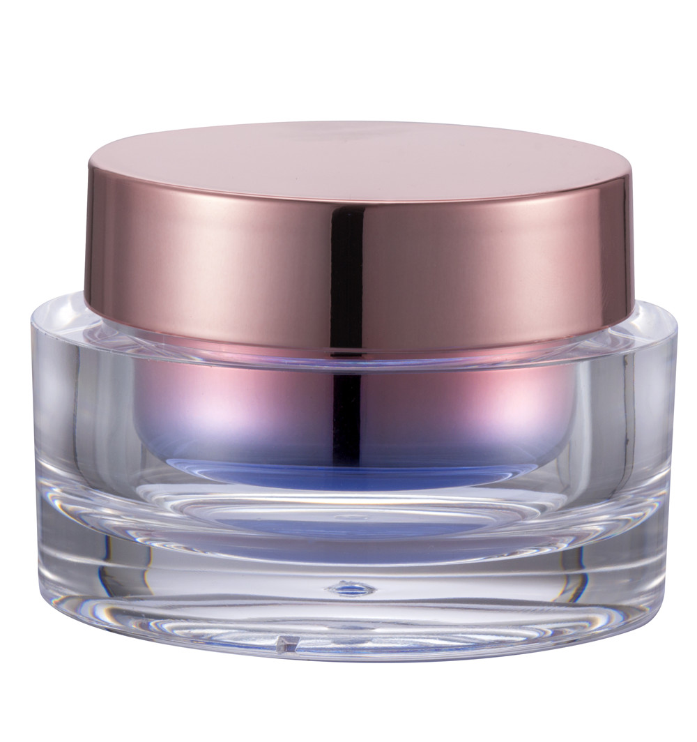 Rose gold lid cosmetic jars acrylic jar cosmetic cream jars15g/20g/30g/40g/45g/50g