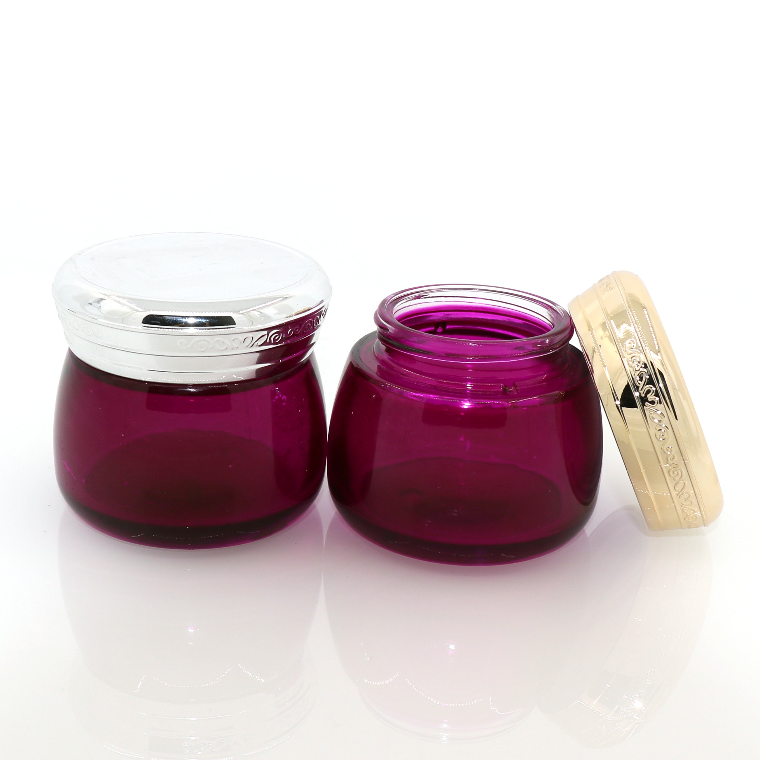 Rose red /milk white /clear / amber / blue /jars 100g face hyaluronic acid lotion cream/facial packaging 100ml