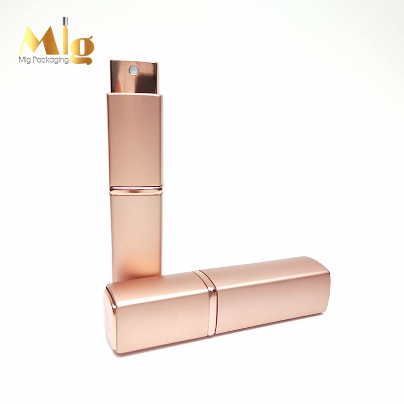 Rotating Cover Square Matte Perfume Sub-fillspray Empty Atomizer Spray Bottle Pocket Portable Travel 10ml Personal Care