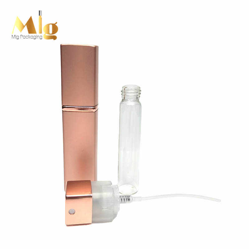 Rotating Cover Square Matte Perfume Sub-fillspray Empty Atomizer Spray Bottle Pocket Portable Travel 10ml Personal Care