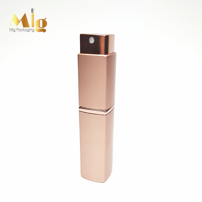 Rotating Cover Square Matte Perfume Sub-fillspray Empty Atomizer Spray Bottle Pocket Portable Travel 10ml Personal Care
