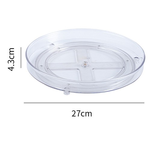 Rotating Kitchen Spice Organizer 1 Tier Clear Round Spice Organizer Large