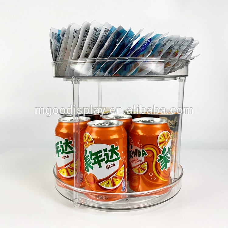 Rotating Kitchen Spice Organizer 1 Tier Clear Round Spice Organizer Large