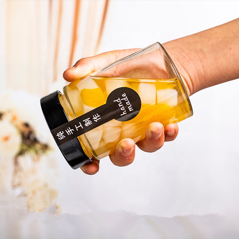 Round 100ml 150ml 180ml 220ml 280ml 380ml 500ml 750ml sealed storage jam honey glass jar with deep metal lid