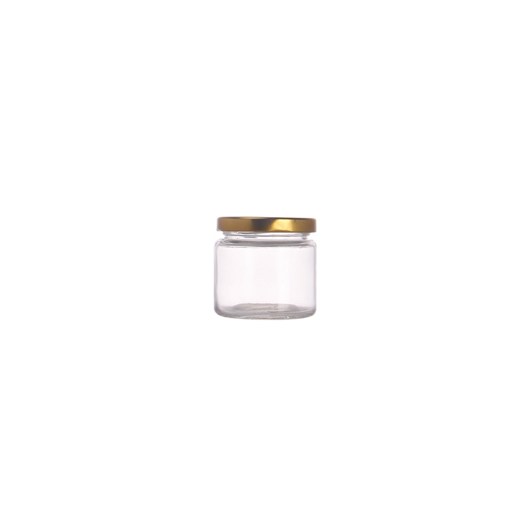Round 150ml sealed storage jam honey glass jar with deep metal Lids