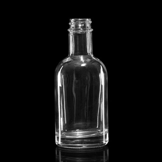 Round 200ML Whiskey Spirits Custom Glass Chili Sauce Bottle