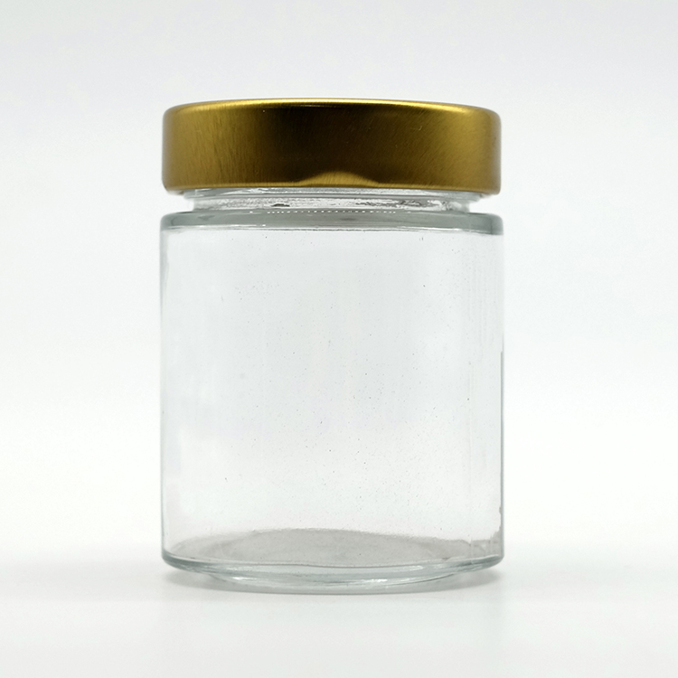 Round 200ml Glass Honey Jar 100ml Coffee Jar Food Grade Jelly Jar with Deep Metal Lid