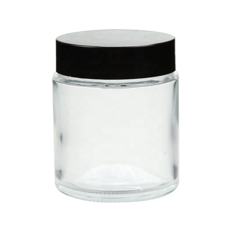 Round 2oz 3oz 4oz 8oz straight side child resistance glass jar child proof jar for packaging