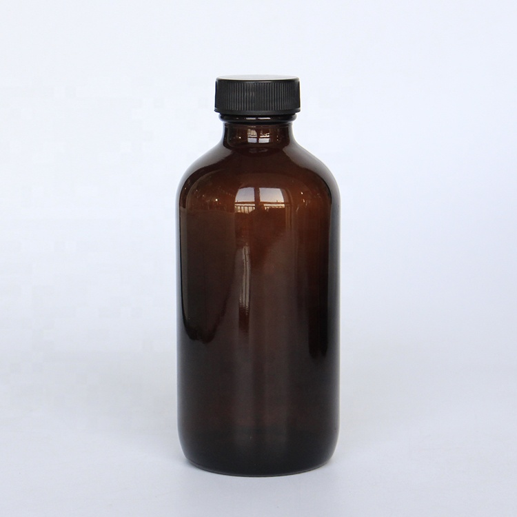 Round 500ml 1L Amber glass bottle for cold brew coffee kombucha