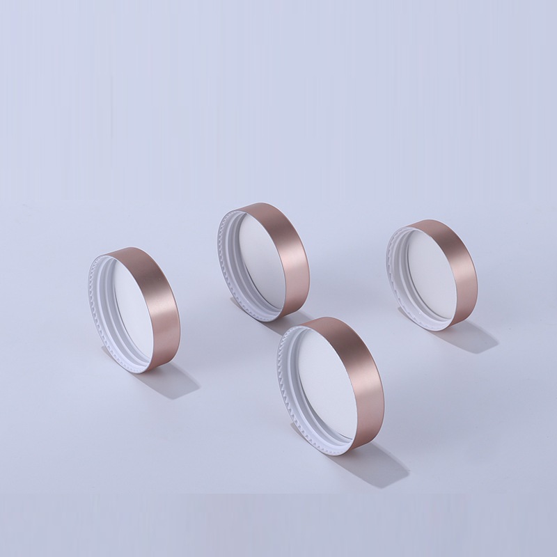 Round 5g 10g 15g 20g 50g 100g frosted glass cosmetic cream jar with rose gold cap for facial cream