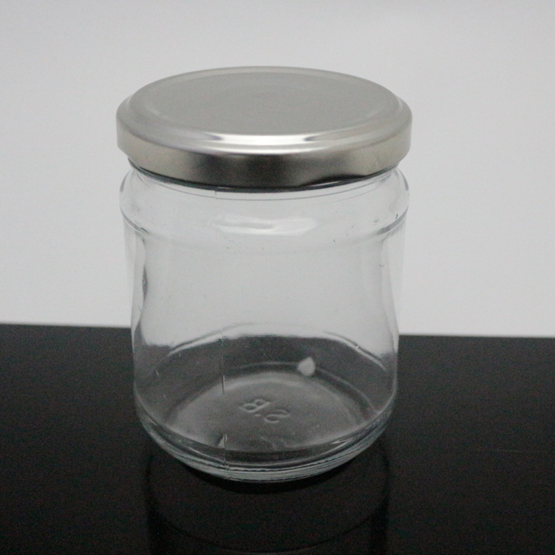 Round 6oz bath salt jar glass 200 ml jars with lids