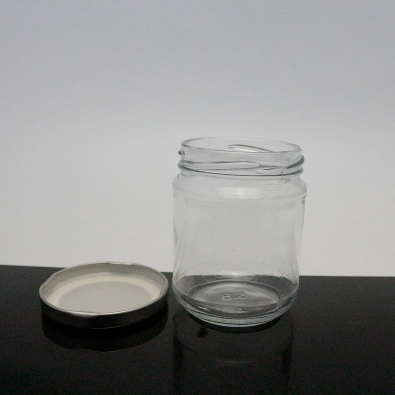 Round 6oz bath salt jar glass 200 ml jars with lids
