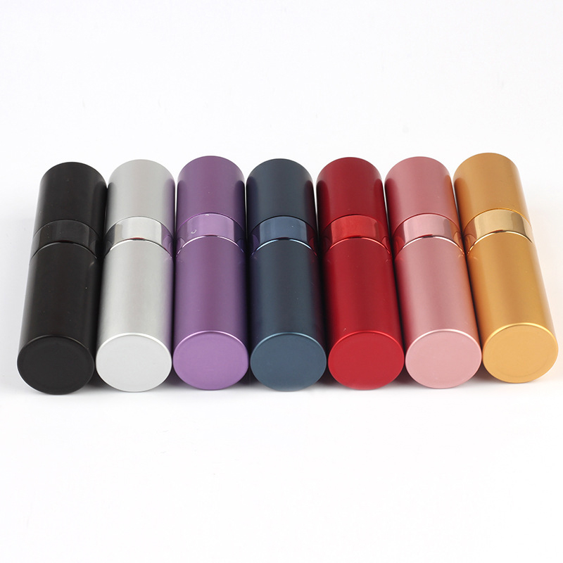 Round 8ml 10ml 15ml 20ml 30ml Twist Up Metal Spray Bottle Portable Refillable Aluminium Perfume Atomizer