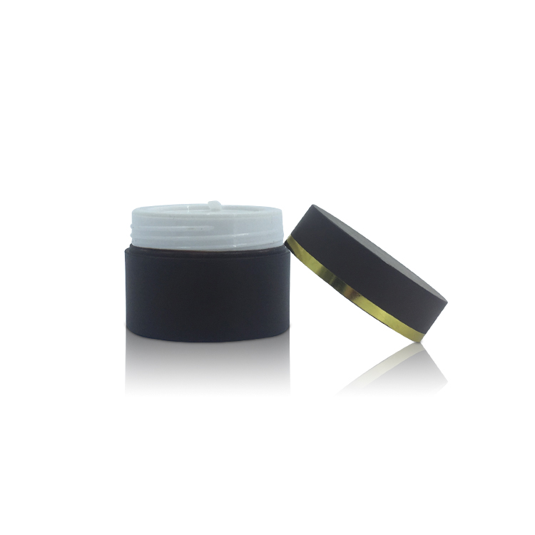 Round Black Cosmetic Skincare Eye Cream Facial Care Packaging Plastic Cream Jar 30g