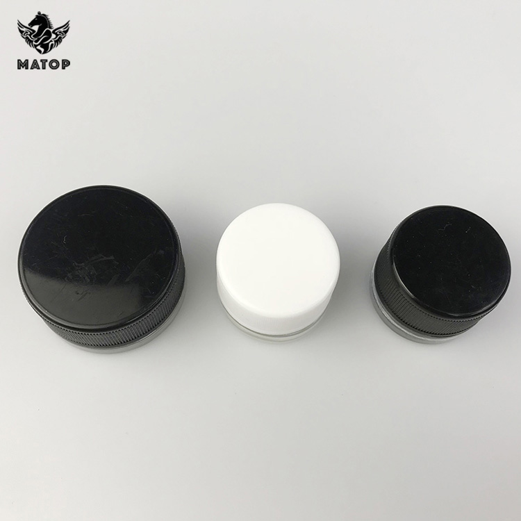Round Black white clear mini concentrate glass dab jars 3ml