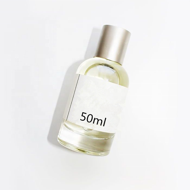 Round Bottles 50ml empty glass perfume bottles spray with silver metal lid