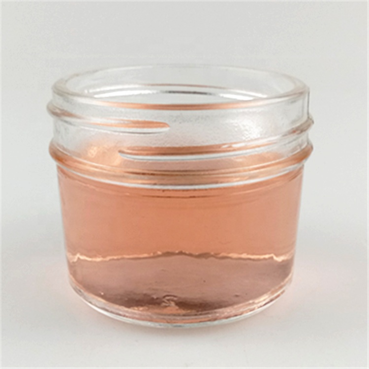 Round Clear 100ml candle jars glass with metal lid