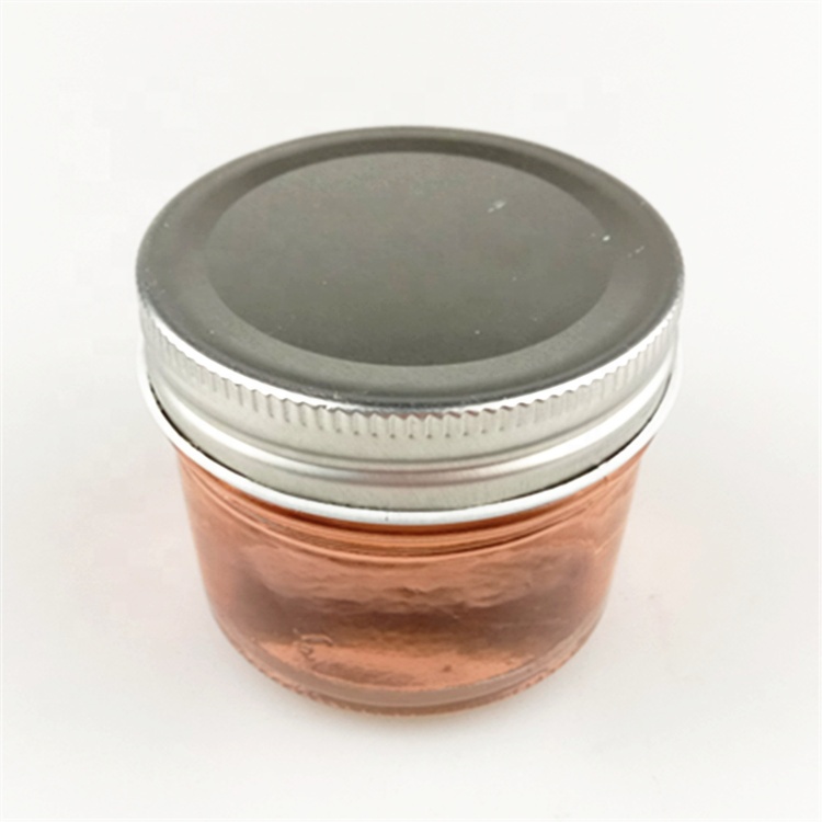 Round Clear 100ml candle jars glass with metal lid