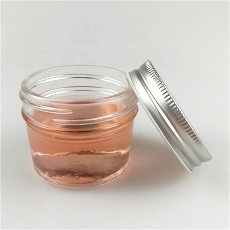 Round Clear 100ml candle jars glass with metal lid