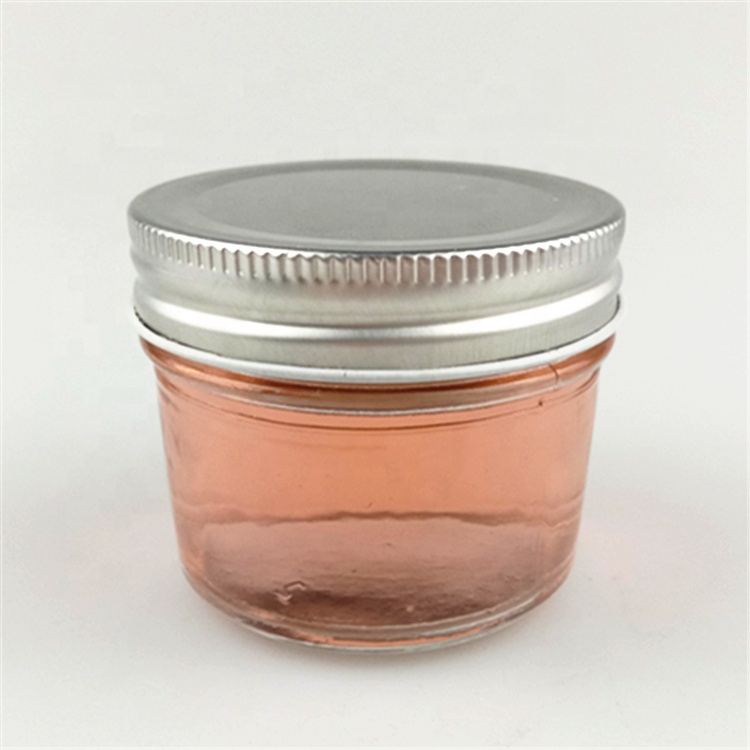 Round Clear 100ml candle jars glass with metal lid