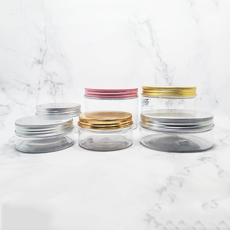 Round Cosmetic cream storage container 50 60 80 100 120 150 180 200 250 300 350 400 500ml 8oz plastic jar with lid