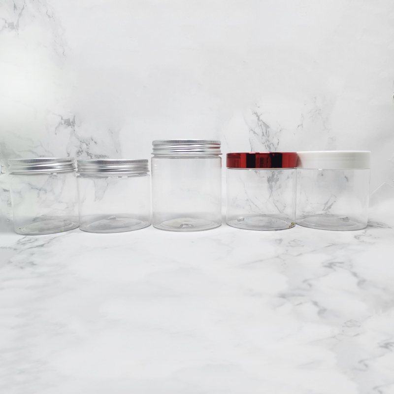 Round Cosmetic cream storage container 50 60 80 100 120 150 180 200 250 300 350 400 500ml 8oz plastic jar with lid