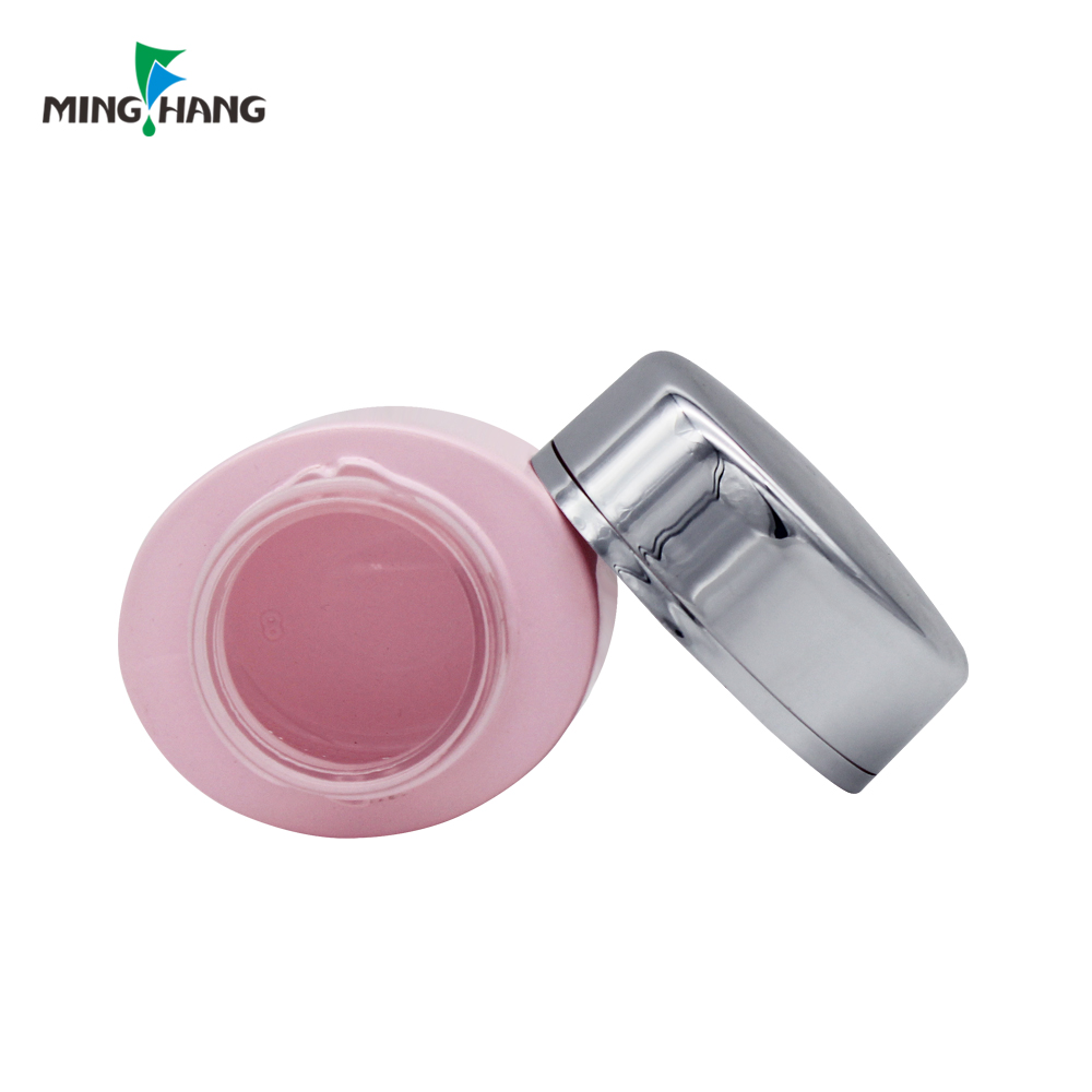 Round Cosmetics Cream Empty Jar Face 5g 10g 15g frosted 20g 30g 50g clear Cream Glass Jar with Colour Cap