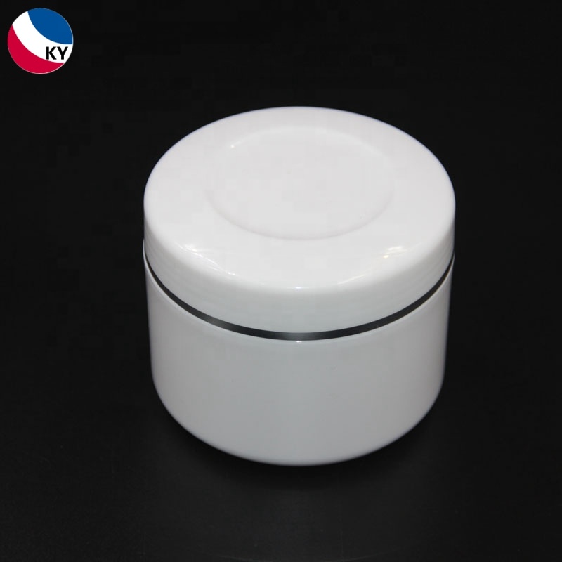 Round Cream Container 8oz Plastic Empty White Cosmetic Jar for Cream Skin Care Cream Pet