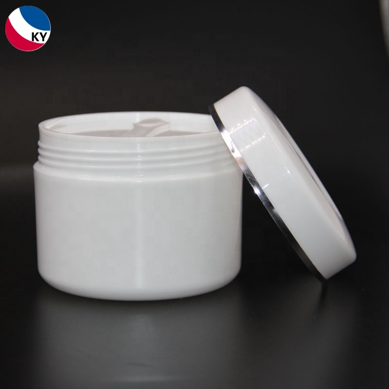 Round Cream Container 8oz Plastic Empty White Cosmetic Jar for Cream Skin Care Cream Pet