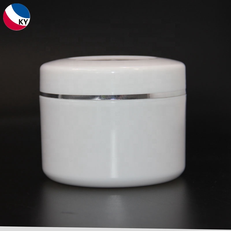 Round Cream Container 8oz Plastic Empty White Cosmetic Jar for Cream Skin Care Cream Pet