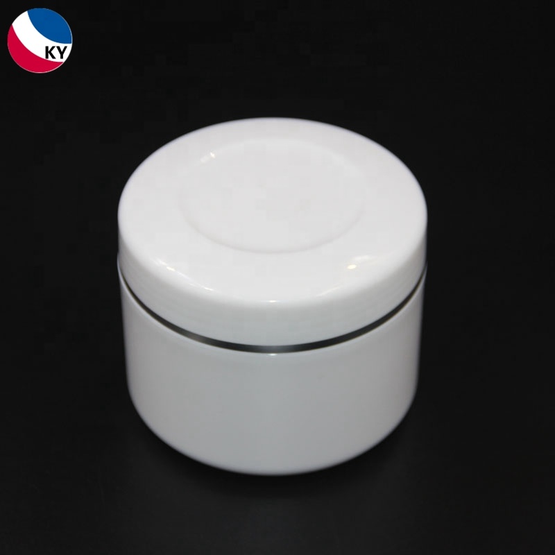 Round Cream Container 8oz Plastic Empty White Cosmetic Jar for Cream Skin Care Cream Pet