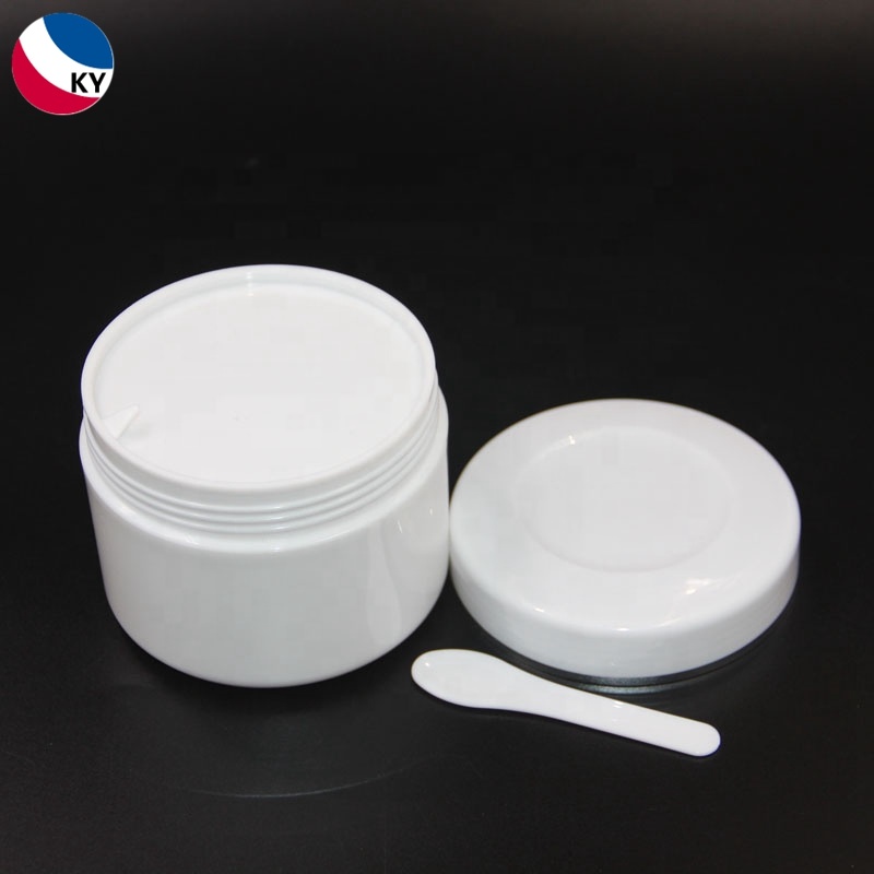 Round Cream Container 8oz Plastic Empty White Cosmetic Jar for Cream Skin Care Cream Pet