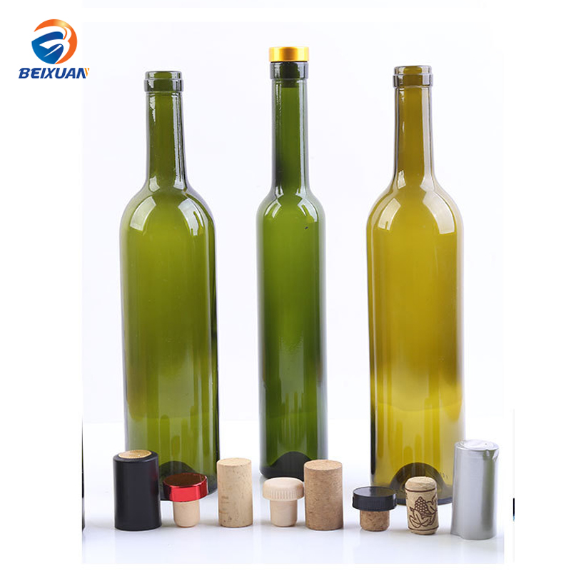Round Different Size Dark Marasca Dorica Wine Bottles Olive Oil Camellia Oil Glass Bottle