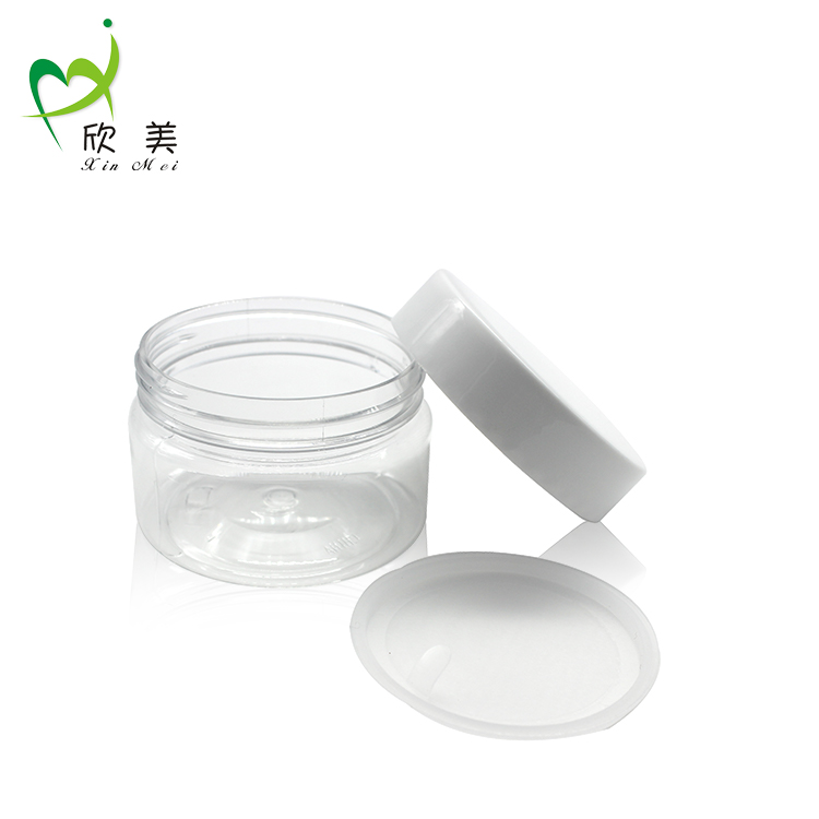 Round Empty 50/60/80/100/120/150/180/200/250/300/350/400/500 ml Cream Clear Plastic PET Jar