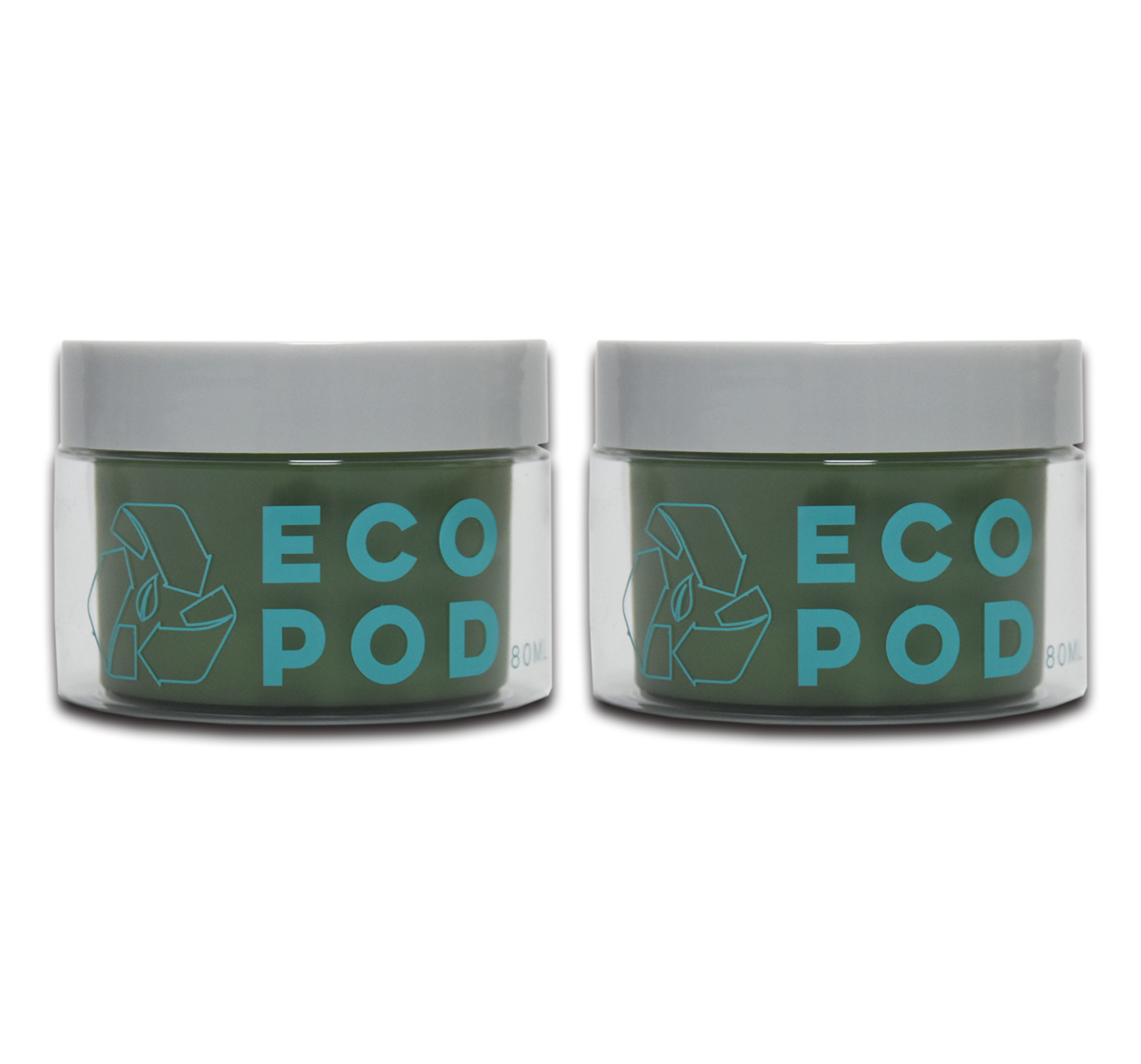 Round Empty 80ml 100ml Double Wall Cream Clear Plastic PET Jar
