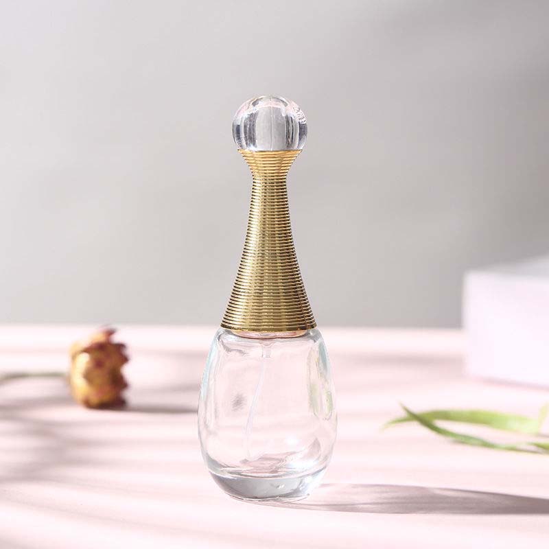 Round Empty Clear Fragrance Perfume Bottle 30ml 50ml 100ml Spray Glass Bottles