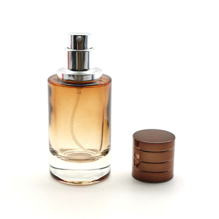 Round Empty Refillable Mist Glass Perfume Spray Bottle Amber Brown Atomizer Bottle for Perfume 30 ml
