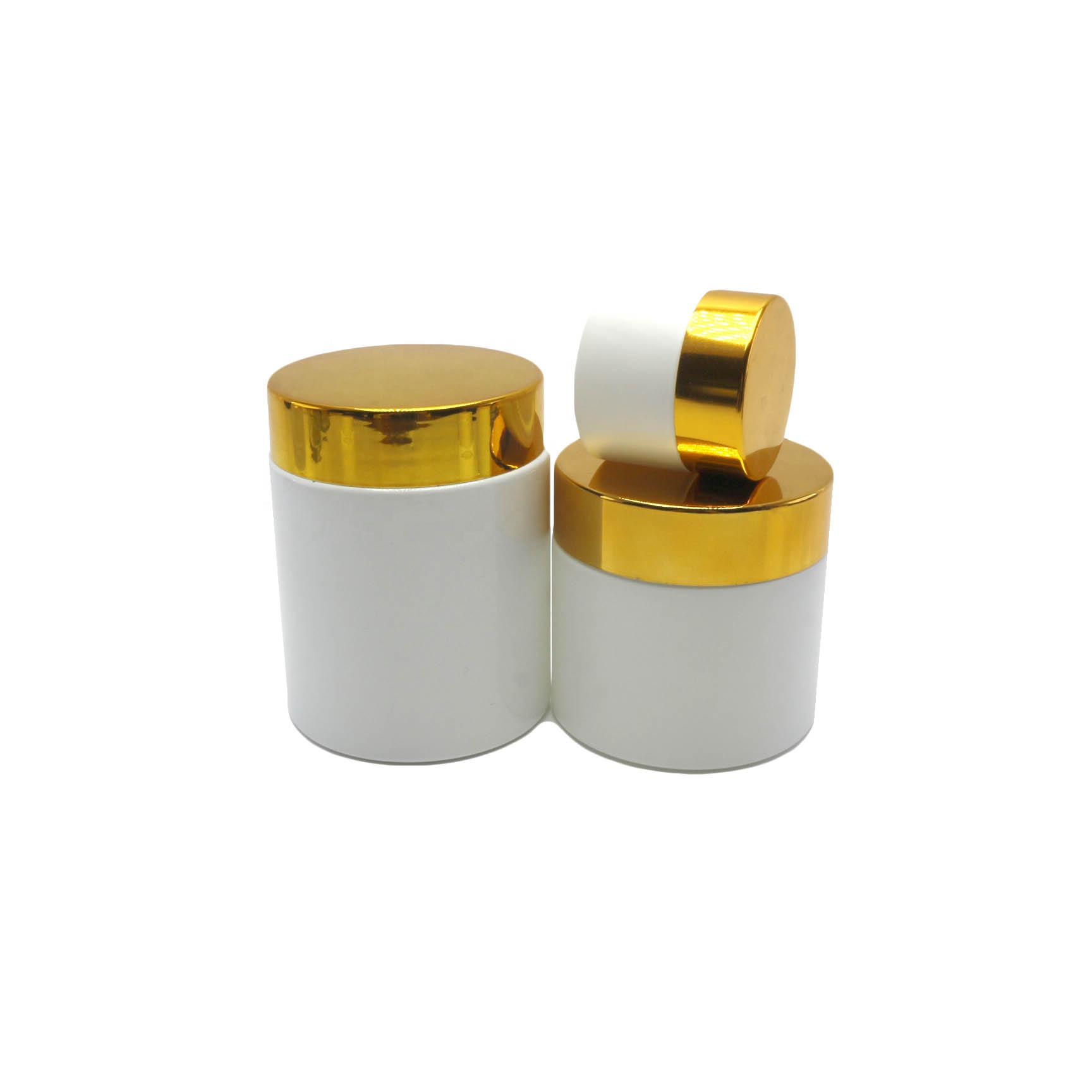 Round Glass Cosmetic Packaging 5g 10g 15g 20g 30g 50g 2oz 100g glass bottle jar wholesale GJ-CC05