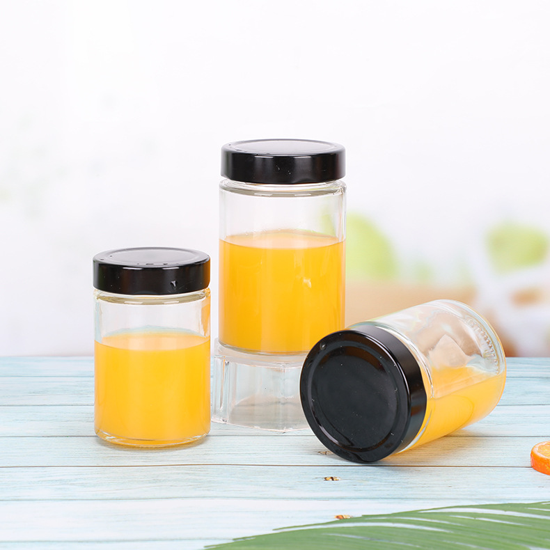 Round Glass Food Storage Jars 10 OZ Glass Jars For Storage Food Storage Jars With Lid Glass Sugar And Coffee Set