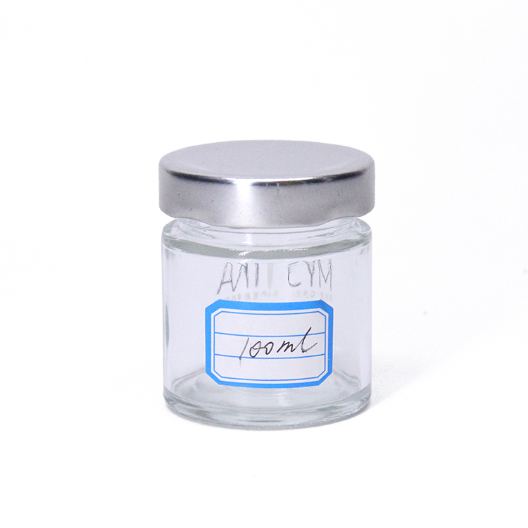 Round Glass Jar 100Ml 500Ml Honey Jam Cream Glass Jar Straight Side Off Jar
