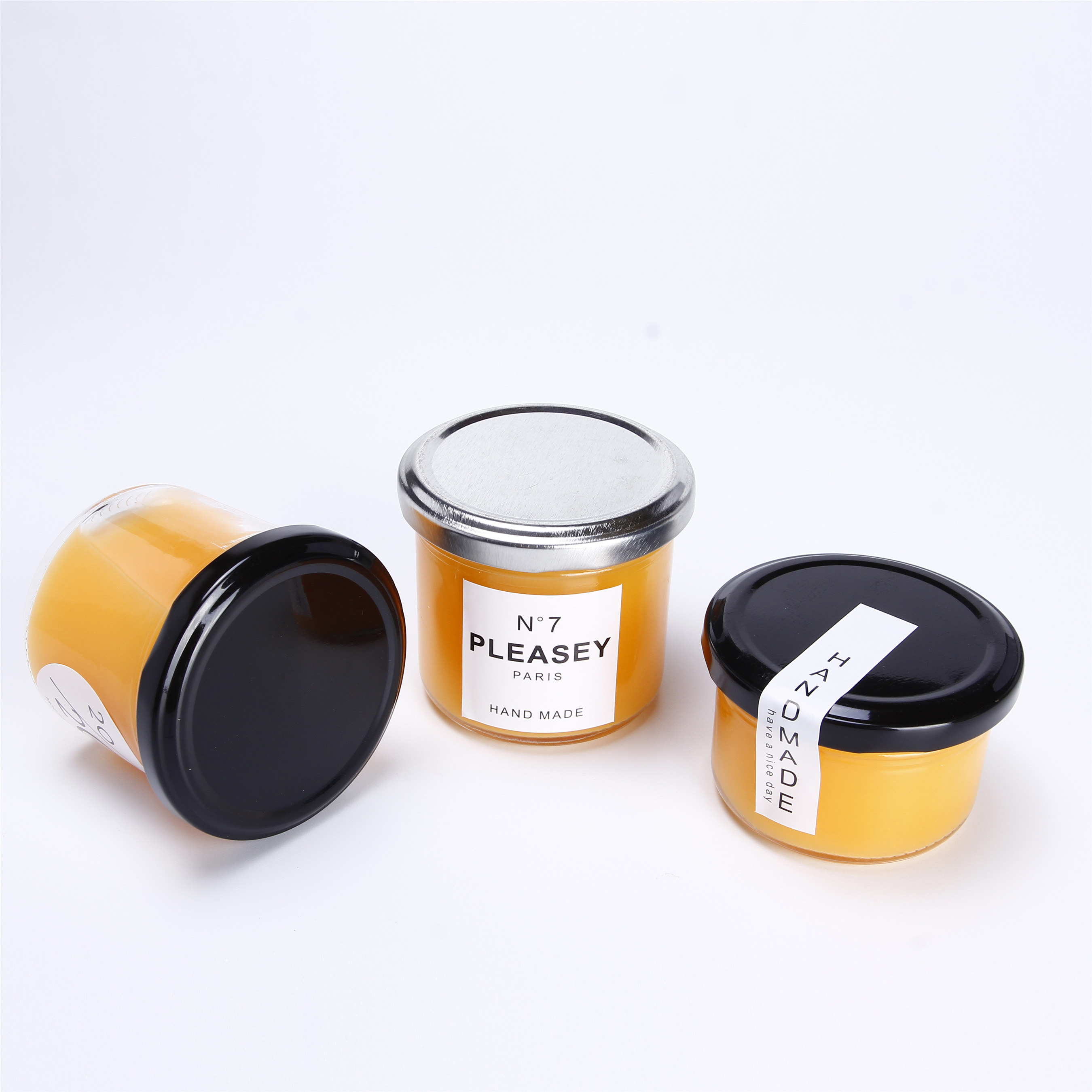 Round Glass Jar With Metal Lids Different Volume 100ML 130ML