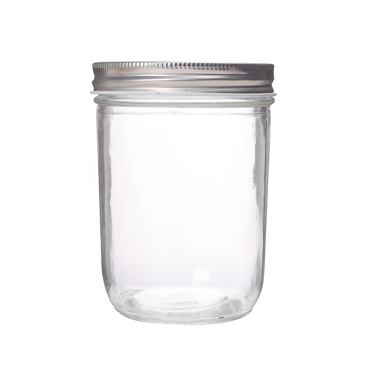 Round Glass Mason Jar 480ml 650ml With Black /Golden /Silver Screw Lid For Pickle /Candy Storage