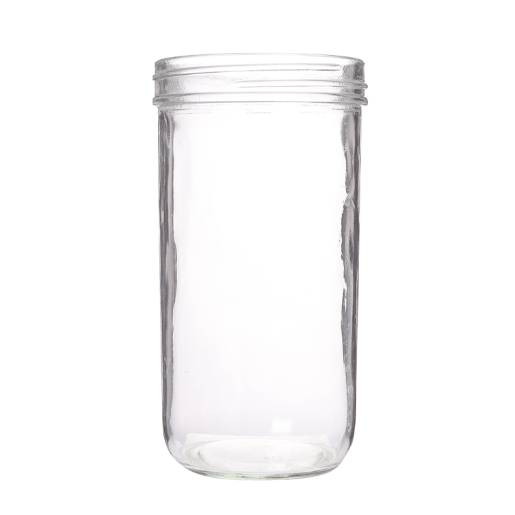 Round Glass Mason Jar 480ml 650ml With Black /Golden /Silver Screw Lid For Pickle /Candy Storage
