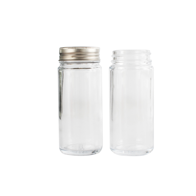 Round Glass Spice Storage Container Seasoning Bottles 80ml Spice Glass Jar with Shaker