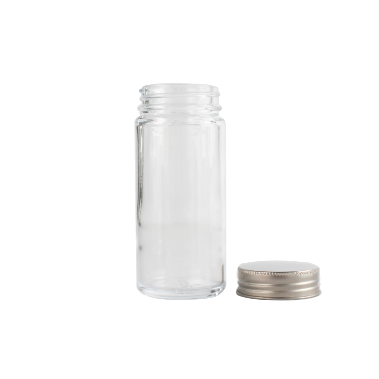 Round Glass Spice Storage Container Seasoning Bottles 80ml Spice Glass Jar with Shaker